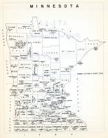 Minnesota State Map, Minnesota State Atlas 1954